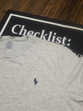Polo by Ralph Lauren Light Gray Crewneck Tee with Navy Pony